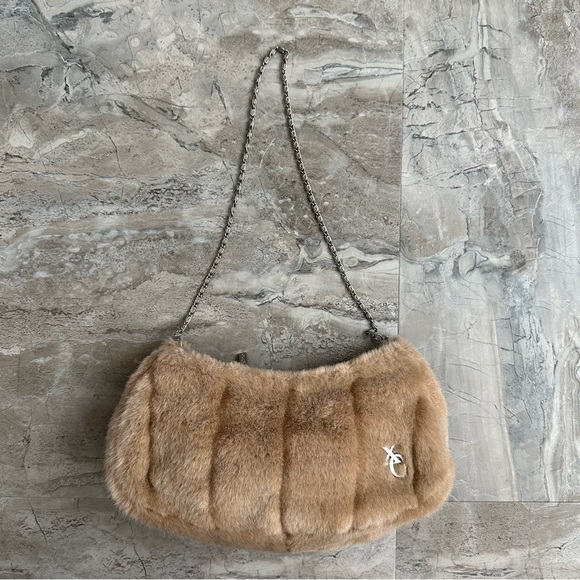 XOXO Handbags - XOXO faux fur tan mini bag